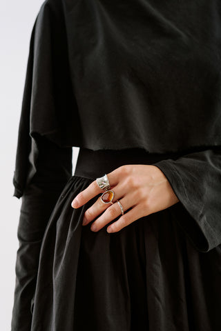 Cape Style Maxi Dress Black