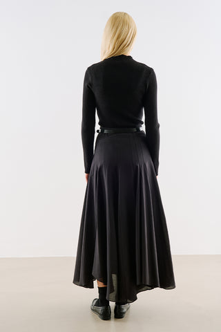 Turtleneck Knit Top Black