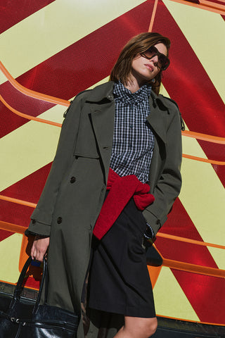 North Double Breasted Trench Coat Khaki