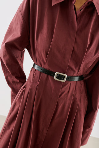 Metal Square Buckle Belt Black