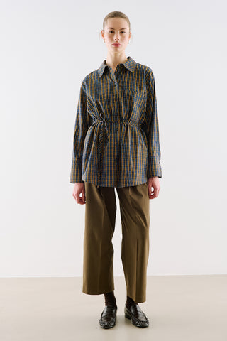 Collection Collar Essential Shirt Navy Plaid