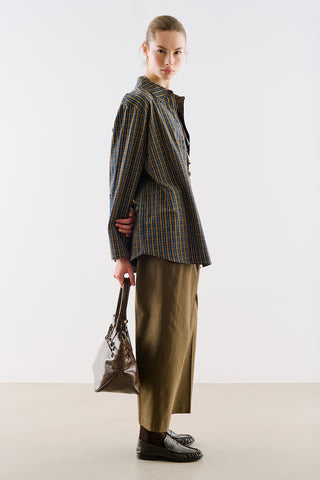 Collection Collar Essential Shirt Navy Plaid