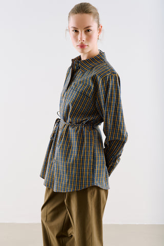 Collection Collar Essential Shirt Navy Plaid