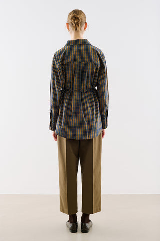 Collection Collar Essential Shirt Navy Plaid