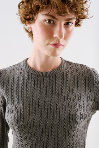 Cable-Knit Sweater Anthracite