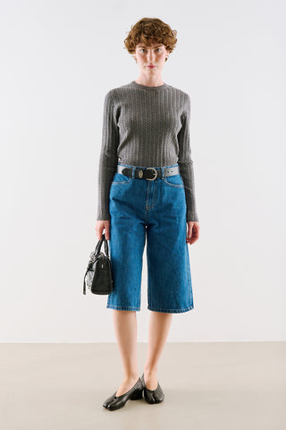 Cable-Knit Sweater Anthracite