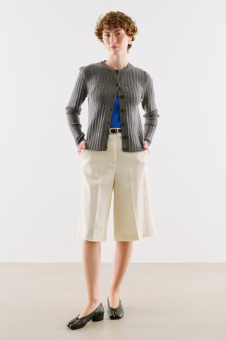 Cable-Knit Cardigan Anthracite