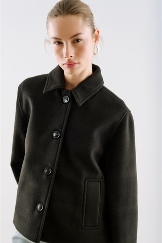 Premium Single Breasted Coat Black
