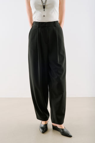 Collection Barrel-Leg Trousers Black