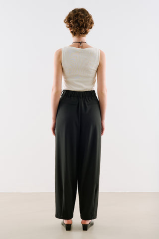 Collection Barrel-Leg Trousers Black
