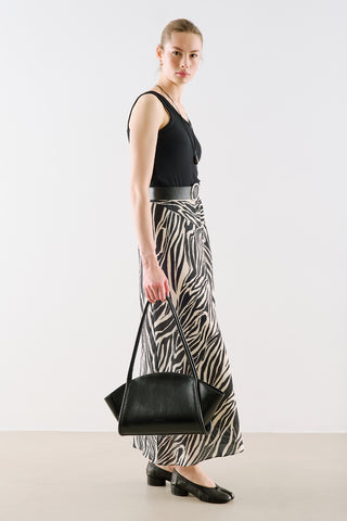 Asymmetric Maxi Skirt Zebra