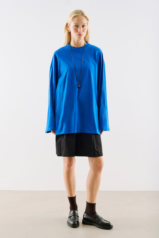 Oversize Long Sleeve T-Shirt Electric Blue