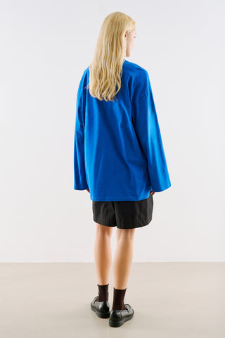 Oversize Long Sleeve T-Shirt Electric Blue