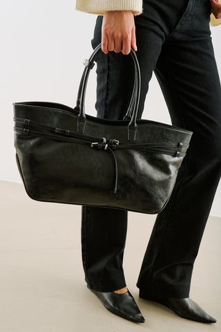 Watson Belted Tote Bag Black