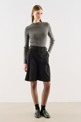 Turtleneck Knit Top Anthracite