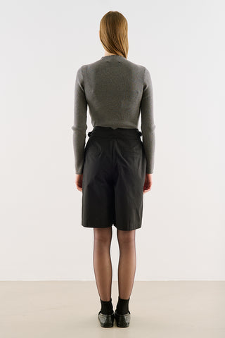 Turtleneck Knit Top Anthracite
