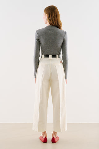 Turtleneck Knit Top Grey