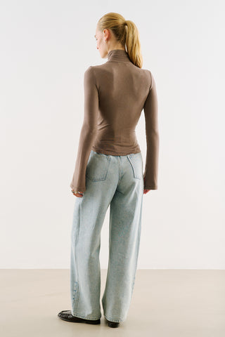Wrap-Front Bodysuit Mink