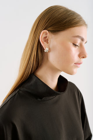 High-Neck Long-Sleeve T-Shirt Black