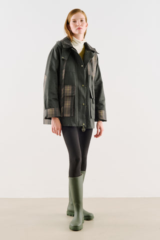 Coated-Fabric Hooded Parka Anthracite
