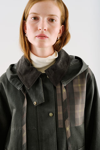 Coated-Fabric Hooded Parka Anthracite
