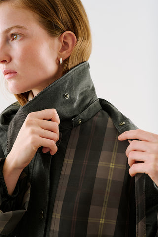 Coated-Fabric Hooded Parka Anthracite