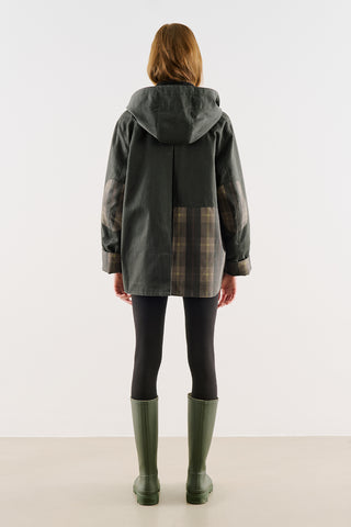 Coated-Fabric Hooded Parka Anthracite
