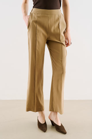 Relaxed Straight-Leg Trousers Camel