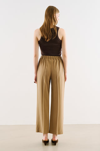 Relaxed Straight-Leg Trousers Camel