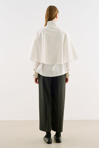 Cape-Style Shirt With Pockets Ecru