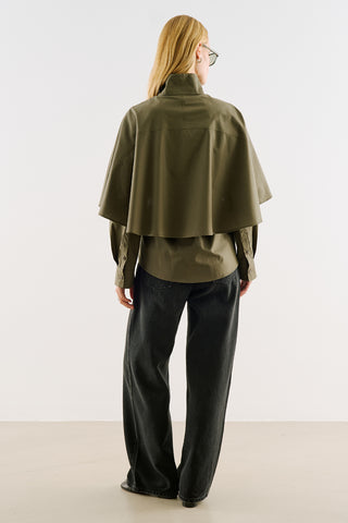 Cape-Style Shirt With Pockets Khaki