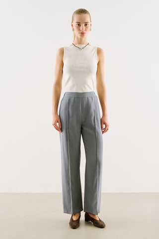 Relaxed Straight-Leg Trousers Indigo