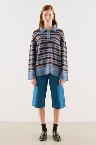 Diamond-Pattern Knit Sweater Mink