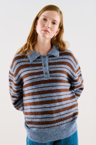 Diamond-Pattern Knit Sweater Mink