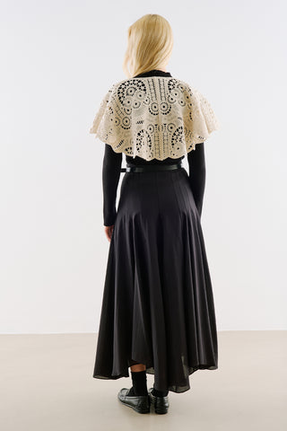Flora Wide Tie-Neck Detail Ecru