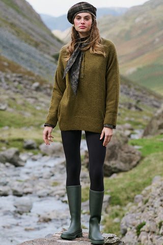 Button-Detail Knit Sweater Green