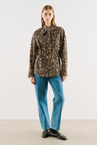 Printed Shirt With Tie-Neck Detail Ditsy