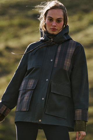 Coated-Fabric Hooded Parka Anthracite