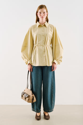 Celia Wide Sleeve Shirt Beige