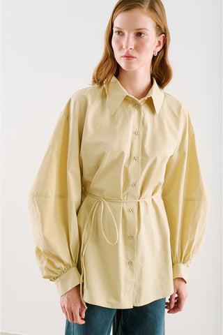 Celia Wide Sleeve Shirt Beige