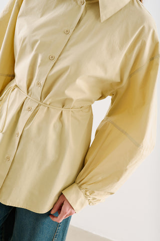 Celia Wide Sleeve Shirt Beige