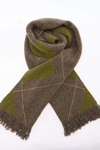 Diamond-Knit Scarf Mink