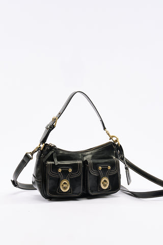 Twin-Buckle Mini Bag Black