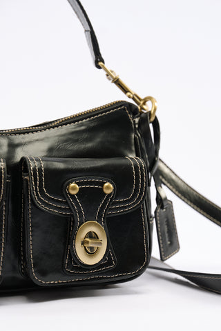 Twin-Buckle Mini Bag Black