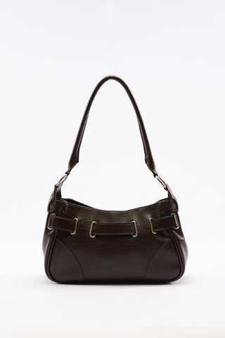 Freya Buckle Shoulder Bag Brown