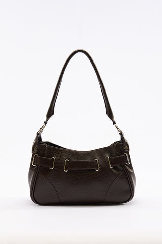 Freya Buckle Shoulder Bag Brown