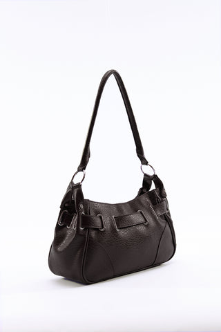 Freya Buckle Shoulder Bag Brown