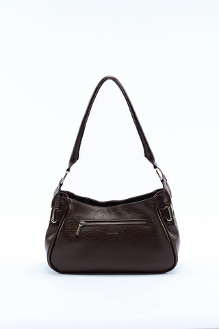 Freya Buckle Shoulder Bag Brown