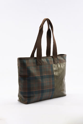 Checked Chelsea Tote Bag Khaki