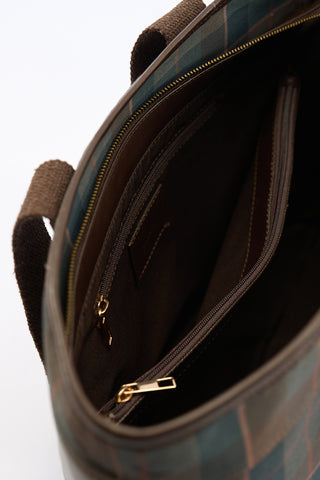 Checked Chelsea Tote Bag Khaki